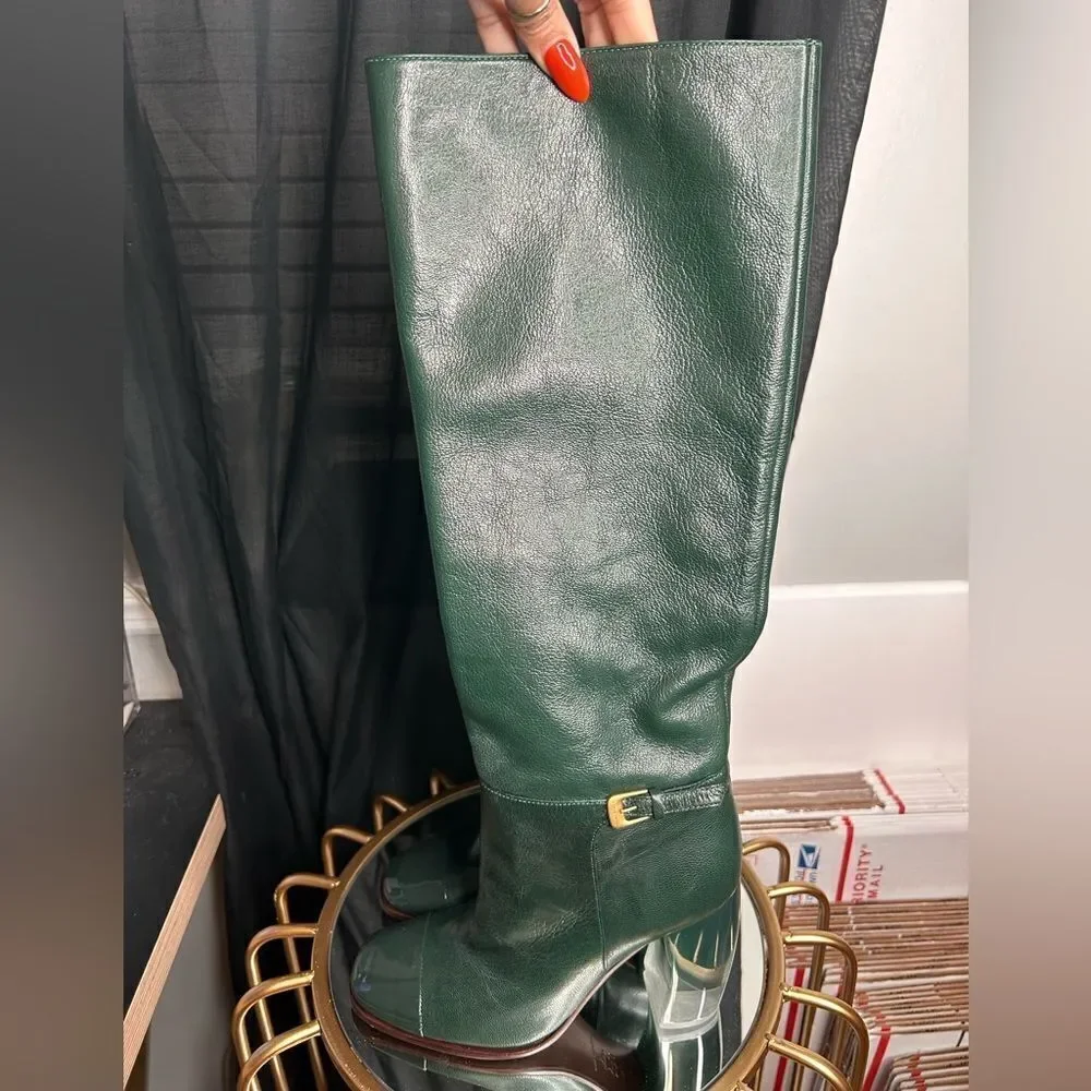 Tory Burch Banana Heel Buckle Boots NEW